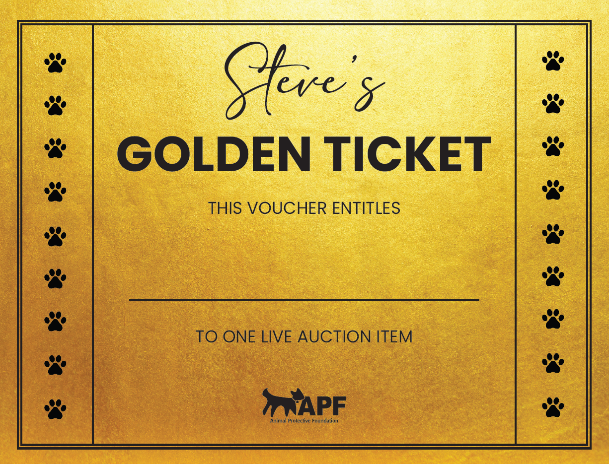 Steve's Golden Ticket Raffle - 2025 Capital Region Fur Ball